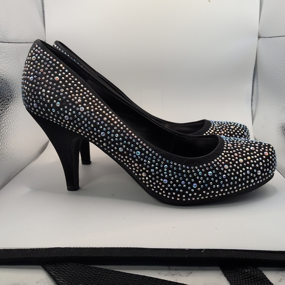 NWOT Flourish Cinderella AB Crystal Gems Rhinestone Heels Party Wedding US 10 - Picture 5 of 5
